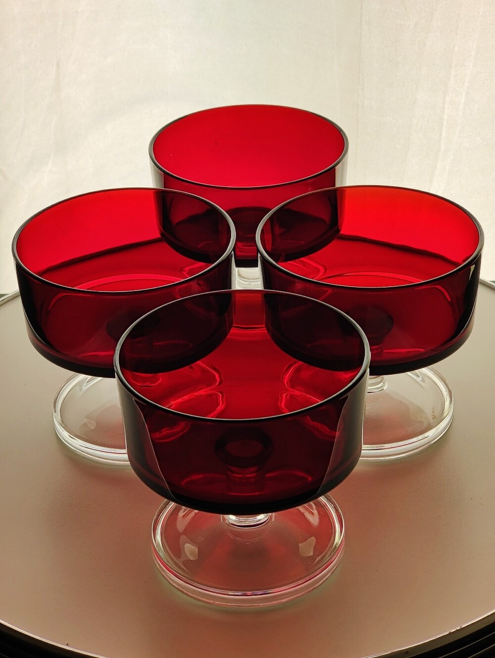 4 Vintage | Luminarc Cavalier Coupes | Ruby Red 🍒♥️
